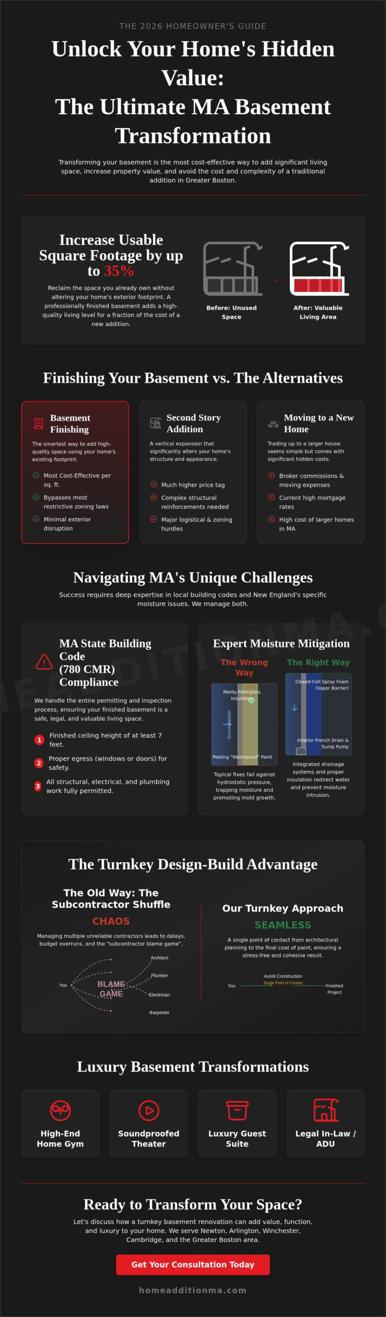 Basement Finishing in Greater Boston: The 2026 Homeowner’s Design-Build Guide