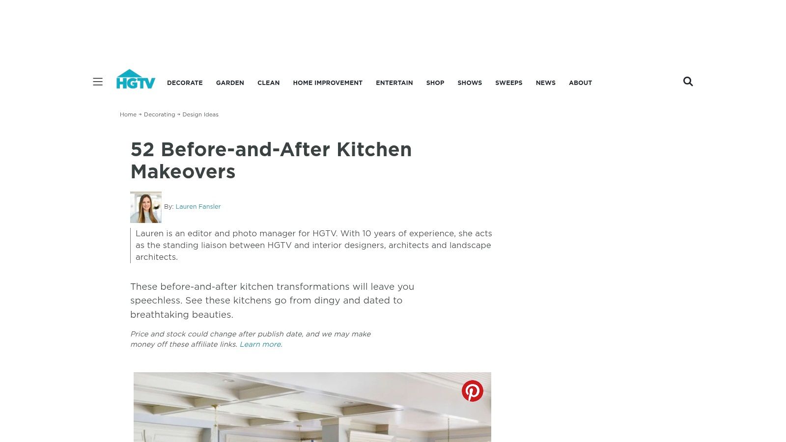 HGTV – Before-and-After Kitchen Makeovers