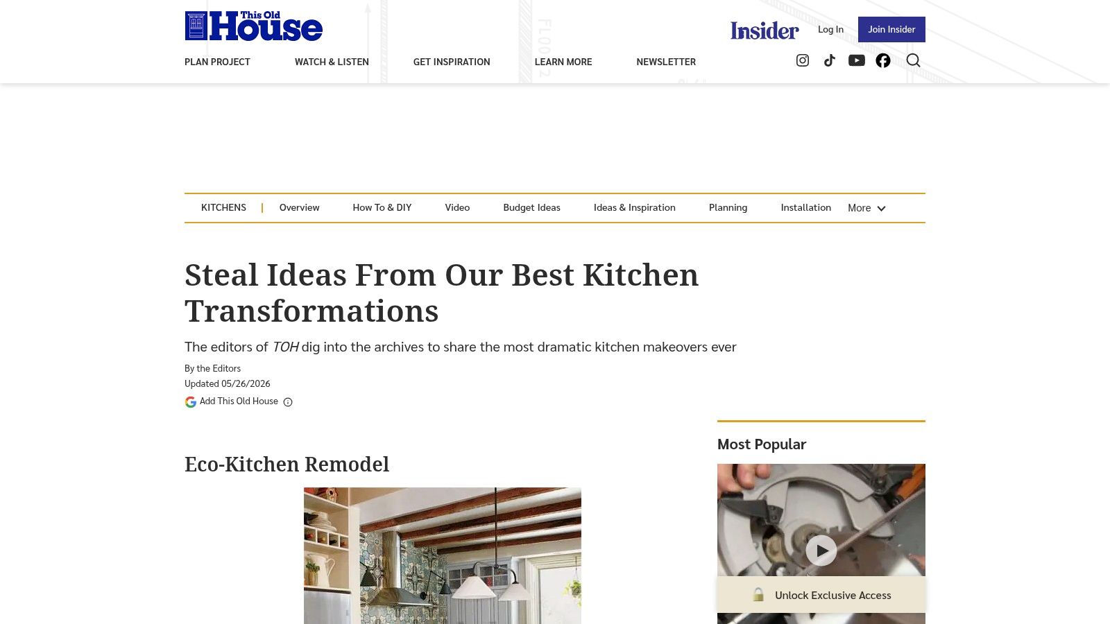This Old House – Kitchen Transformations
